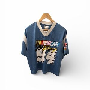 Women’s crop top Blue NASCAR Racing Jersey large